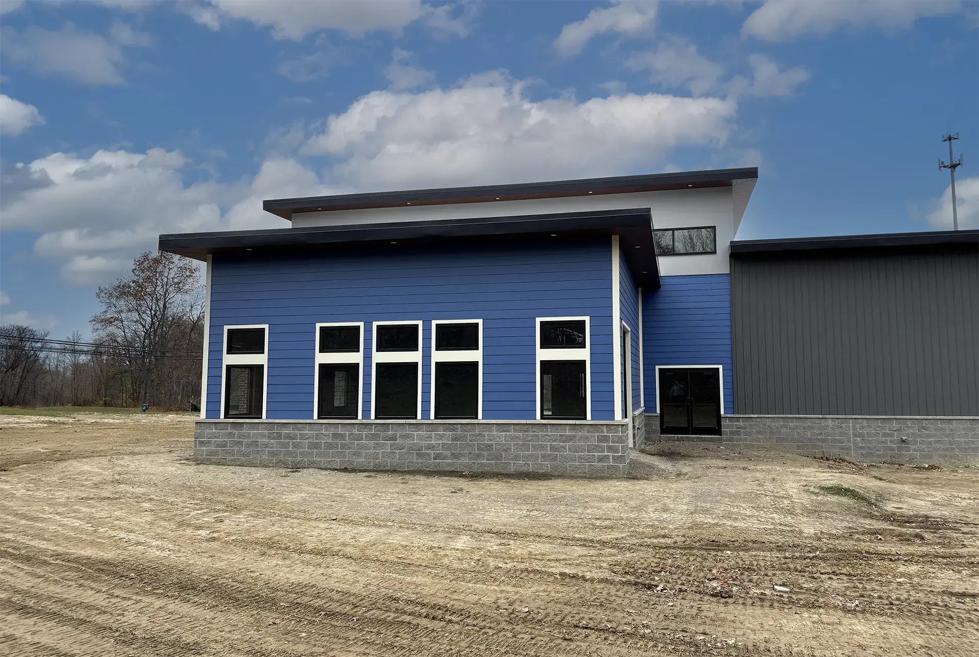 Front facade with five windows